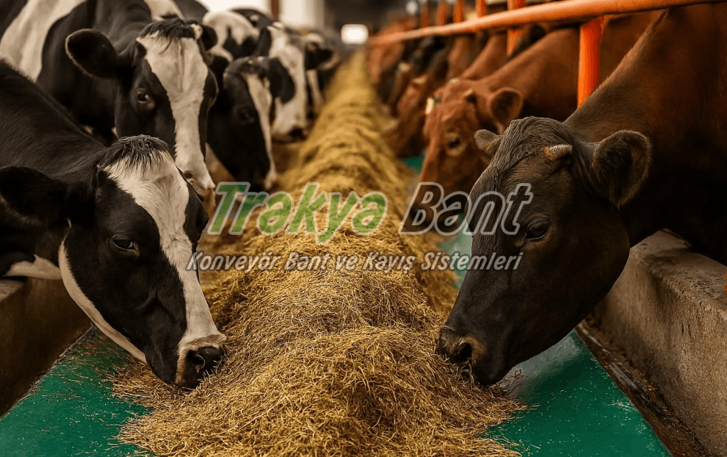 Büyükbaş hayvan yemleme sistemi bandı