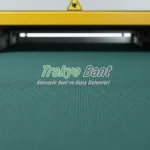 Kalibre zımpara makinesi konveyör bandı yeşil yüzeyli