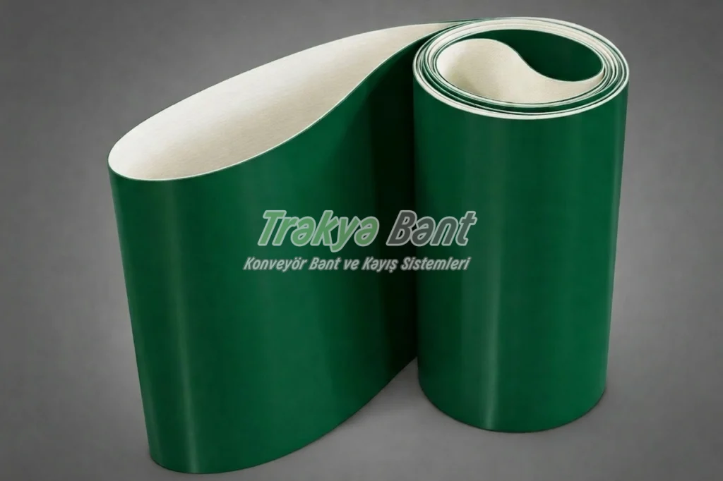 ESD , antistatik özellikli yeşil konveyör bant, statik elektrik önleyici endüstriyel taşıma bandı